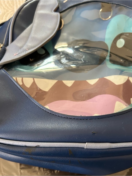 Disney Stitch Clear Face Mini Backpack - Navy Blue
